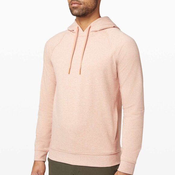 Lululemon Men's City Sweat Pullover Hoodie French Terry - Light Orange - Picture 1 of 8